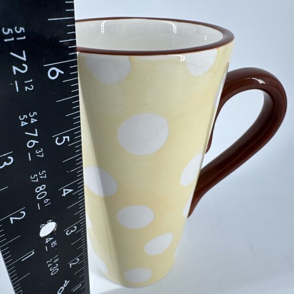 Latte Mug Dot Crazy Paula Deen At Home 16 Oz Ceramic Coffee Hand Painted Tall - Picture 6 of 10